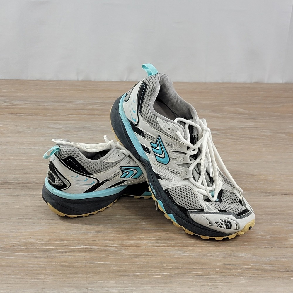 The North Face Women's Trail Running Shoes Snake Plate Light Blue Gray Size 7.5
